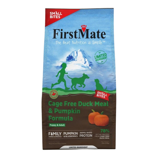 FirstMate Limited Ingredient Grain-Free Duck & Pumpkin Small Bites Dog Food – Kibble