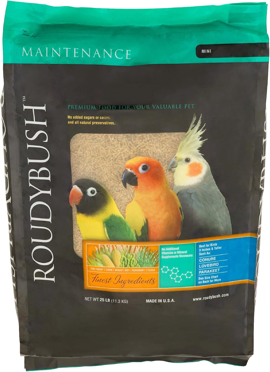 Roudybush Daily Maintenance Bird Food Mini Pellets – 25 lb