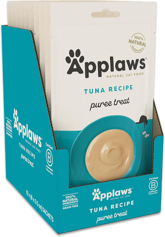 Applaws Natural Tuna Puree Cat Treat Sachets 10 x 6 / .5 oz