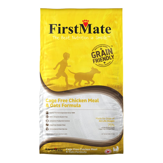 FirstMate Grain Friendly Cage-Free Chicken Meal & Oats Dog Food – Kibble