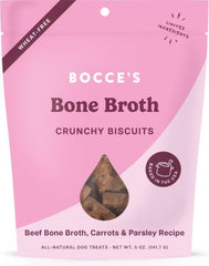 Bocce's Bakery Oven Baked Bone Broth Treats for Dogs – 5 oz