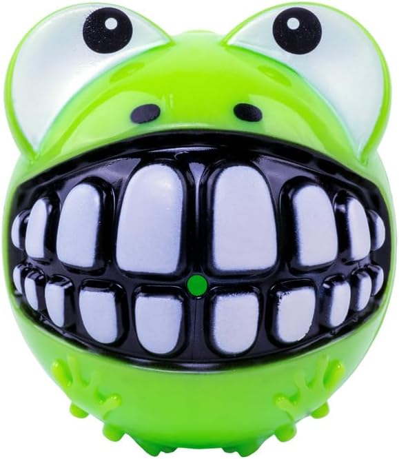 KONG Grinz Frog Dog Toy – Large Green