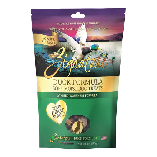 Zignature Dog Soft & Moist Grain-Free Duck Treats – 4 oz