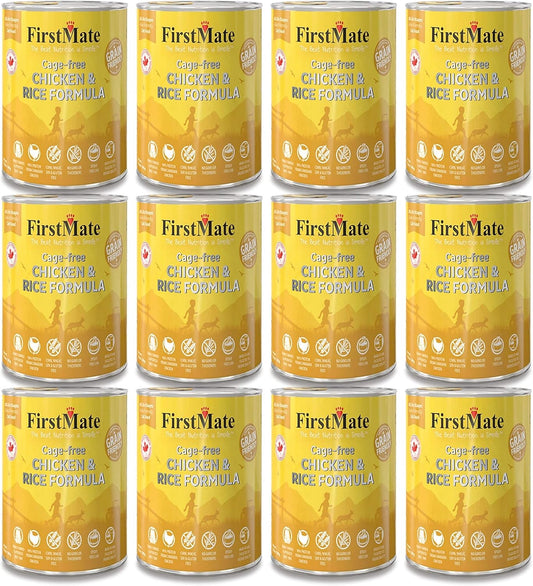FirstMate Cat Chicken & Rice Recipe Wet Cat Food – 12.2 oz (12-Pack)