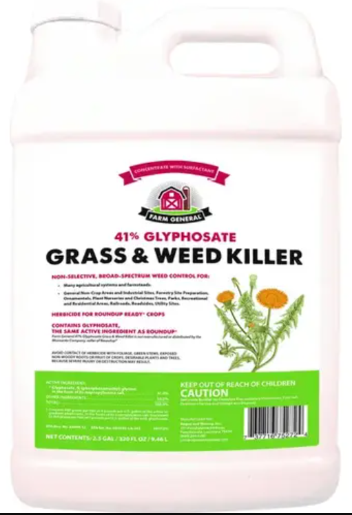 Farm General® 75272 Glyphosate Grass & Weed Killer – 2.5 Gallons
