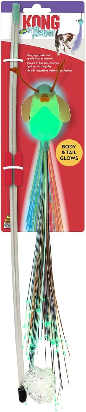 KONG Teaser Glow Firefly Cat Toy – One Size