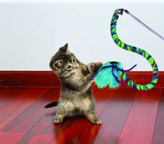 KONG Curlz Teaser Cat Toy – One Size Blue