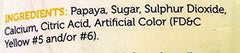 Papaya Treat, 6.5 Oz Bag - Real Fruit for Birds and Small Animals - Rabbits, Hamsters, Guinea Pigs, Mice, Gerbils, Rats, Cockatiels, Parrots, Macaws, Conures
