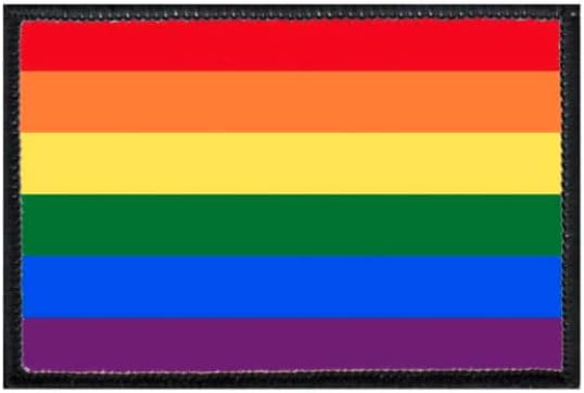 Boss Dog Tactical Rubber Hook-Backed Patch for Boss Tactical Collars, Rainbow Flag