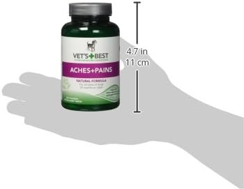 HERO PET Vet's Best Aches and Pains Supplement for Dogs – Vet Formulated Pain Relief and Joint Support for Minor Aches and Discomfort – Natural Dog Hip and Joint Aid – 50 Chewable Tablets