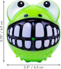 KONG Grinz Frog Dog Toy – Medium Green