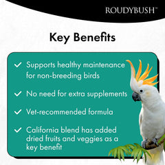 Roudybush California Blend Bird Food Mini Pellets – 2.75 lb