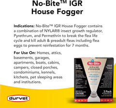 Durvet® No-Bite™ IGR House Fogger – 3 Pack for Flea & Insect Control