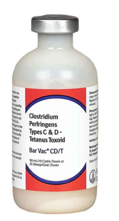 Bar-Vac® CD/T – Enterotoxemia & Tetanus Vaccine for Sheep, Goats, and Cattle