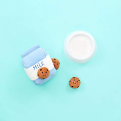 ZippyPaws Zippy Burrow Milk & Cookies Hide & Seek Puzzle Medium Dog Toy
