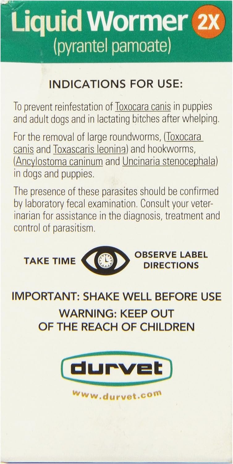 Durvet® Liquid Wormer™ 2X – Double Strength Dewormer for Dogs