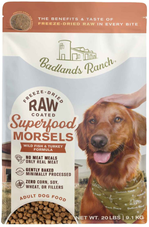 Badlands Ranch Superfood Complete Raw Coated Morsels Chicken Dog