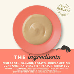 Applaws Natural Salmon Purée Cat Treat Sachets – 10 Pack (6 x 0.5 oz Sachets)