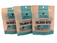 Vital Essentials Freeze Dried Raw Salmon Treats, for Cats, 1.1 oz, Multi-Pack