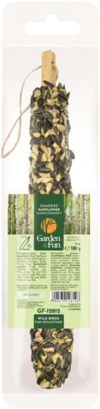 A & E Cages Smakers Garden & Fun Sunflower Food Stick for Wild Birds 1 Count