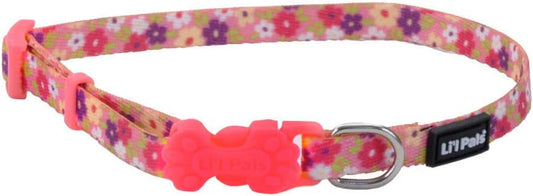 Coastal Pet - Li’l Pals Adjustable Dog Collar - Daisy Multicolor - 3/8” x 6”-8"