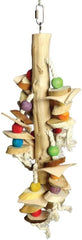 A&E CAGE COMPANY HB111 Happy Beaks Wood Hanging Cylinders Assorted Bird Toy, 5 by 20"