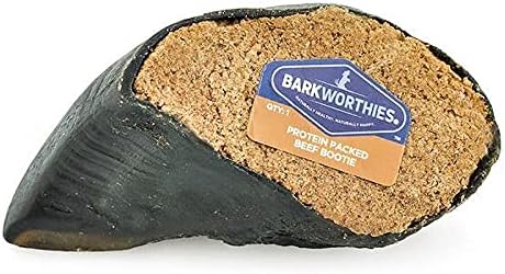 Barkworthies Protein Packed Beef Booties with Peanut Butter Blend Whole - 4 ct