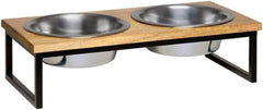 Loving Pets 2 Qt Wooden Top Diner Natural