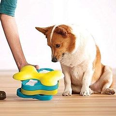 Nina Ottosson Dog Tornado Treat Puzzle Dog Toy, Level 2 Intermediate, Blue