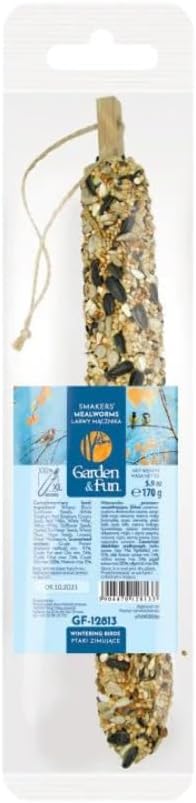 A & E Cages Smakers Garden & Fun Mealworms Food Stick for Wintering Birds 1 Count