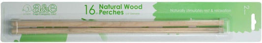A&E Cage Company 52401366: Perch Replacement Wood 16In/2Pk