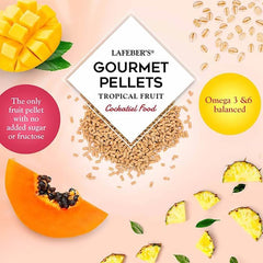 LAFEBER'S Tropical Fruit Gourmet Pellets Pet Bird Food, No Added Sugar, Made with Non-GMO and Human-Grade Ingredients, 1.25 lb