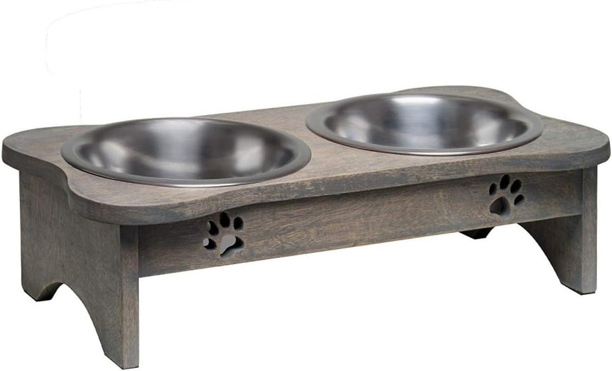 Loving Pets Black Label Modern Raised Diner, Wood