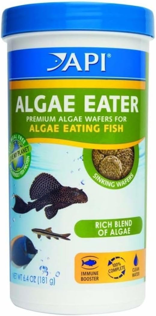 API Algae Eater Pea Protein Natural Pre-Biotic Algae Wafer with spirulina for Algae Eating Fish