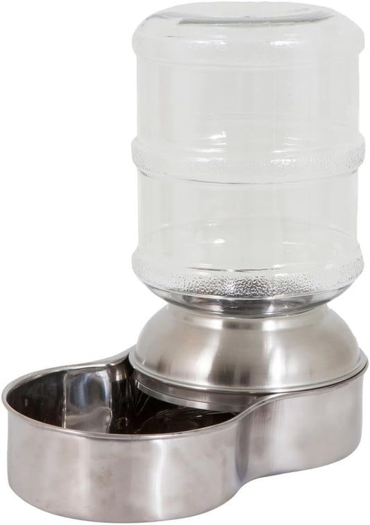 Petmate Stainless Steel Replendish Waterer Small 1 Gallon