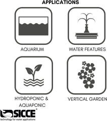 SICCE MICRA Compact Aquarium Pump, 90 GPH, for submerged use in freshwater and saltwater