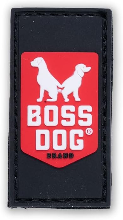 Boss Dog Tactical Rubber Hook-Backed Patch for Boss Tactical Collars, Boss Dog Brand Logo