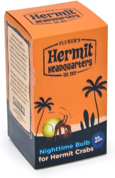 Fluker's Nighttime Habitat Light Bulb for Hermit Crabs, 60,Watt