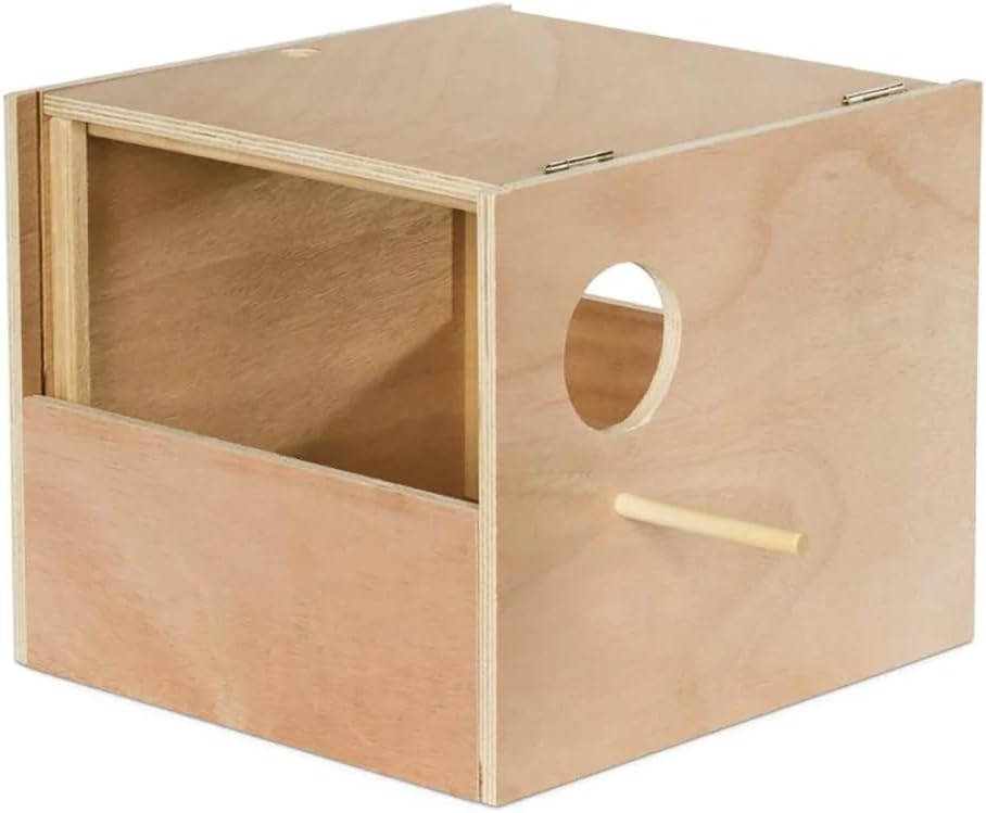 A&E Cage Company 52401455: Nest Box Parakeet 8X6.5X6.25