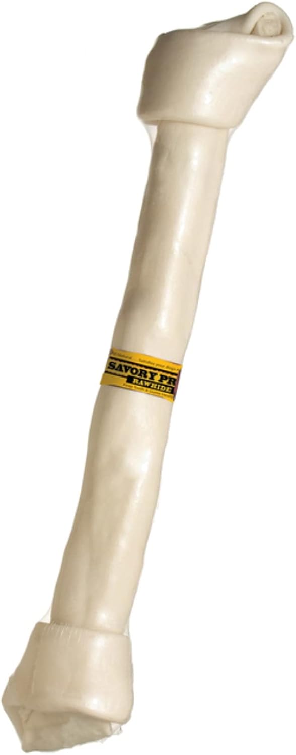 Savory Prime Supreme Knotted Bone, White, 19-21"