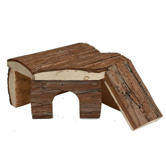 A&E Cage Company 52401446: Hut Nibble Log Cabin W/Ramp