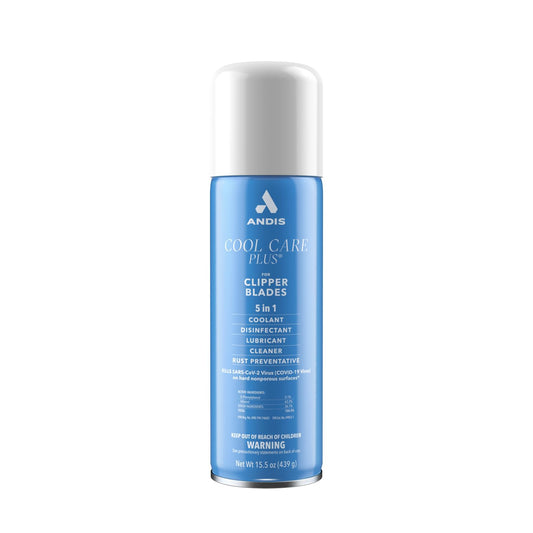 Andis 12750 Cool Care Plus 5-in-1 Clipper Spray, 15.5 oz Can, Blade Care and Treatment, Blue