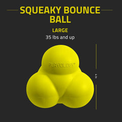 Playology Squeaky Bounce Ball Dog Toy, for Large Dogs (35lbs and Up) - for Heavy Chewers - Engaging All-Natural Chicken Scented Toy - Non-Toxic Materials