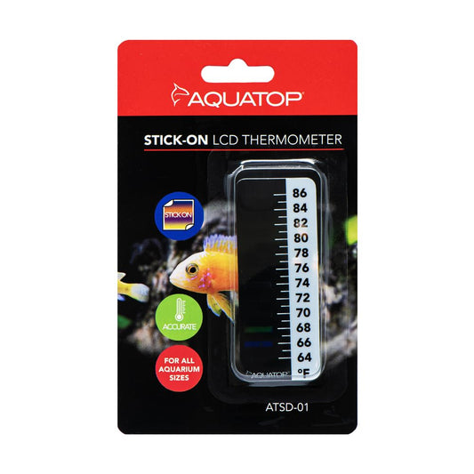 Click to play video AQUATOP Stick-on LCD Thermometer