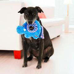 KONG Ringaroos - Interactive Rope Ring Dog Toy with Plush Squeaker - for Fetch, Tug & Cuddle