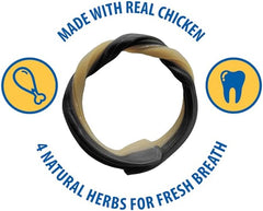 N-Bone Adult Dental Rings Chicken Flavor Dog Treats, 7 Count 9.8-oz Bag, Brown, 1 Count