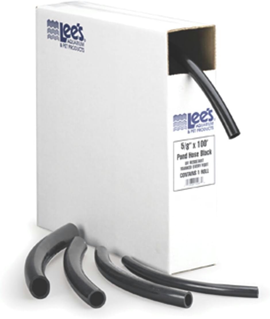 Lee's Pet Products ALE15067 Pond Tubing for Aquarium, 5/8 by 100-Foot, Black