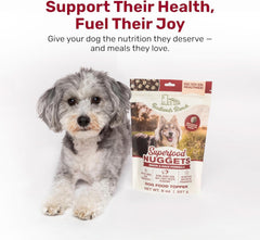 BADLANDS RANCH Superfood Nuggets – Bison & Kale Freeze-Dried Dog Treats (8 oz Bag)