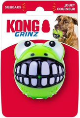 KONG Grinz Frog Dog Toy – Medium Green