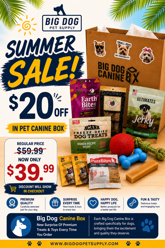 Big Dog Canine Box for Medium Dogs – New Surprise of Premium Treats & Toys Every Time You Order